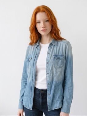 Calvin Klein button down  denim shirt. Spring/summer start